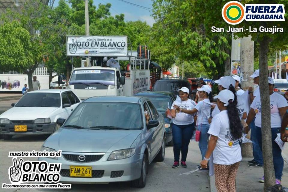 Los guajiros se sorprenden de haber visto una campaña del voto en Blanco tan grande como si fuera de un candidato propio con muchos recursos.