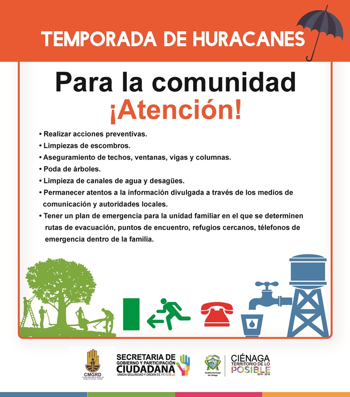 Recomendaciones para la comunidad del municipio.