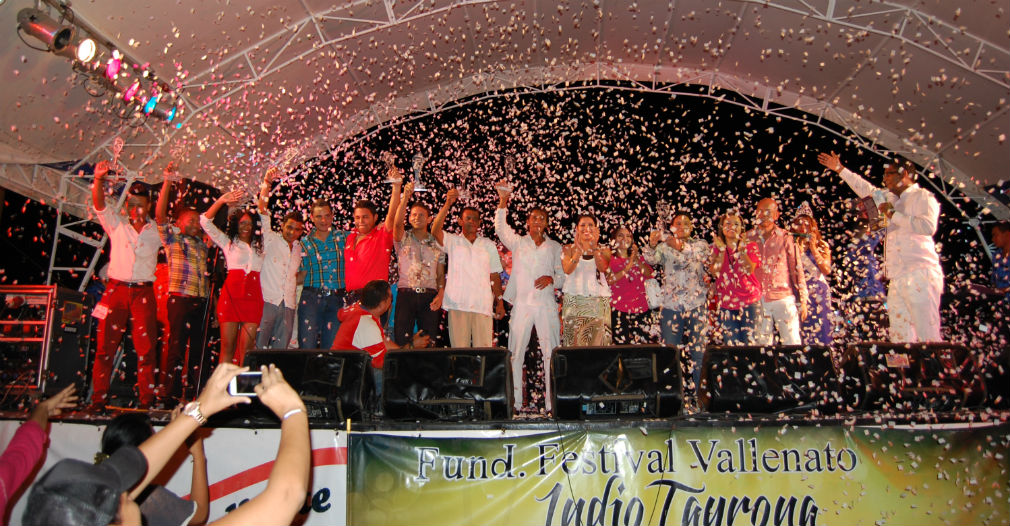 Premiación del Festival Vallenato Indio Tayrona en el año 2014.