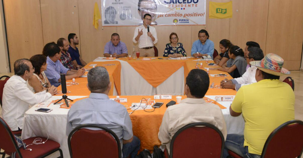 Caicedo también recibió apoyo por parte de los aspirantes a la Cámara de Representantes de la UP, Luis ‘lucho’ Gómez, por el departamento de La Guajira y Liney Paternina, por el departamento de Córdoba.