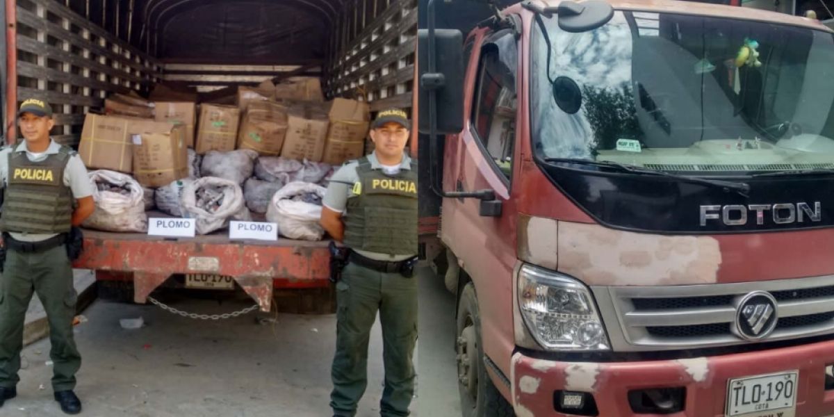 Foto:Policía Nacional. Vehículo en que era transportado el cargamento.