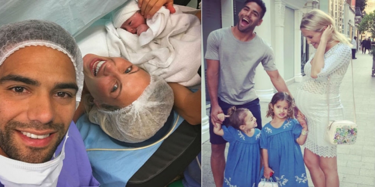 nstagram Falcao/loreleitaron El futbolista Falcao García junto a su esposa, la cantante Lorelei Tarón, y sus hijas Dominique, Desirée y Annette.