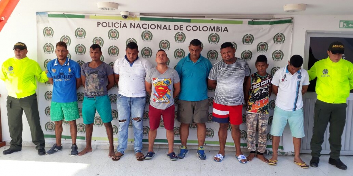 Policía Metropolitana de Santa Marta Integrantes de la banda 'Los Chachos'