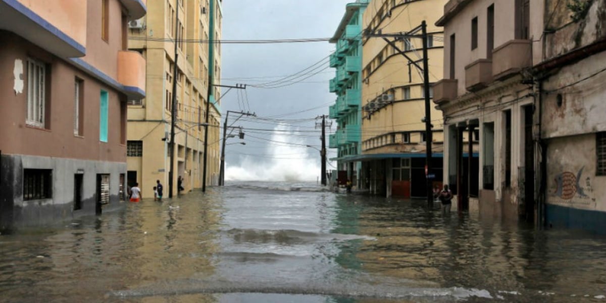 Getty Images Calle de La Habana, Cuba, después del paso de Irma
