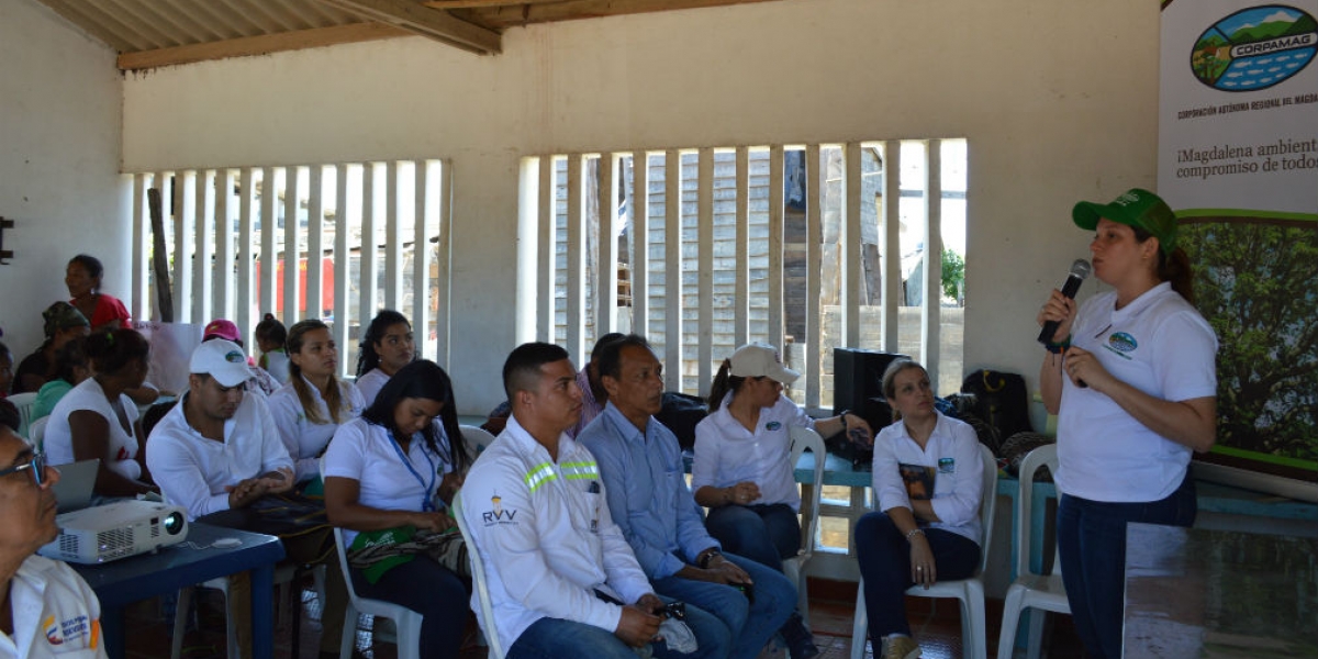 Corpamag Socialización de la obra en caño Clarín Nuevo.