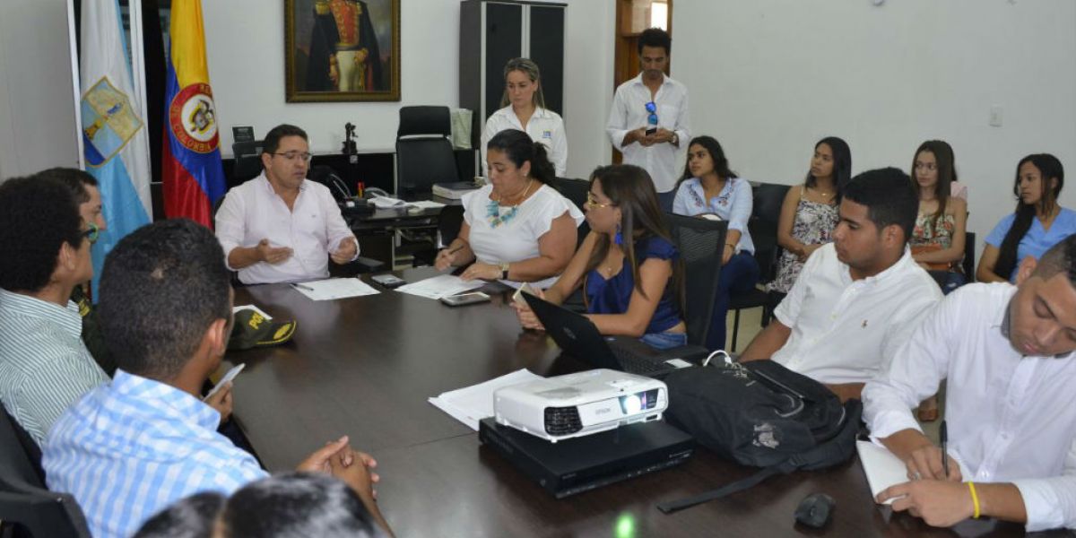 Alcaldía de Santa Marta Reunión entre el Alcalde y estudiantes de la Unimagdalena.