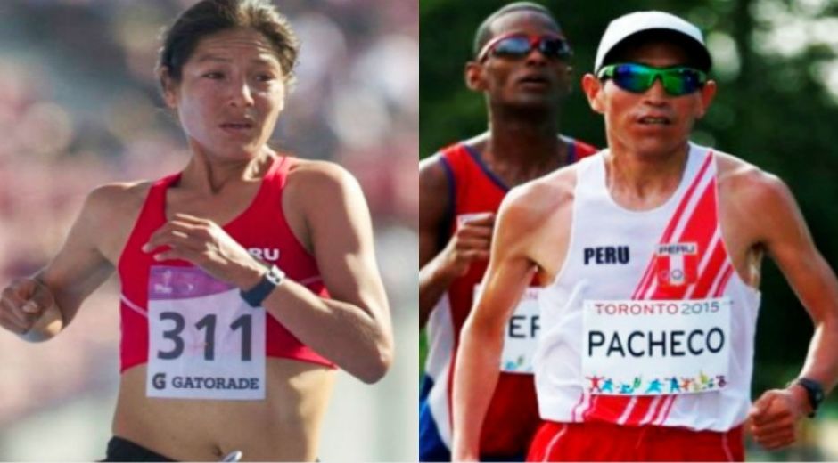 Foto: Atletismo Peruano Inés Melchor y Raúl Pacheco, maratonistas