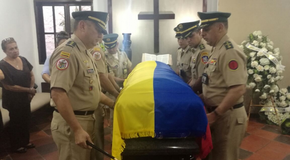 Ejército Nacional El Estado Mayor de la Primera División en los actos de honras fúnebres.