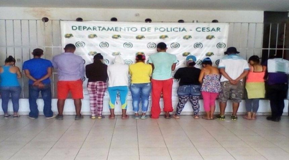 Foto: El Heraldo. Las doce personas capturadas son hombres y mujeres entre los 23 y los 40 años de edad.