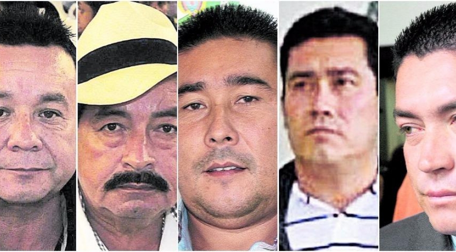 Foto: El Tiempo. Gilberto Rincón, esmeraldero; Horacio Triana, preso por atentado a comerciante; ‘Pedro Orejas’, condenado por homicidio; Ómar Rincón, preso por homicidio; José Nieto, exalcalde de Coper, Boyacá.