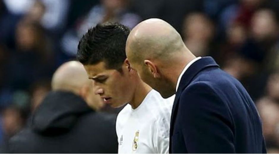 ESPN James Rodríguez y zinedine zidane.