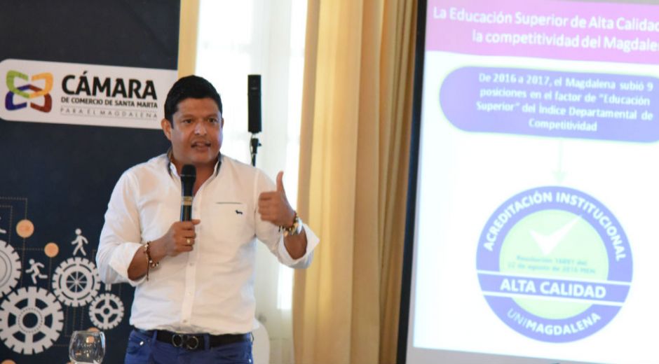 Oficina de Comunicaciones Unimagdalena. Rector Pablo Vera Salazar, participó del Foro denominado “Competitividad de Santa Marta y el Magdalena, un propósito superior de ciudad – Región”, convocado por la Cámara de Comercio del Distrito.