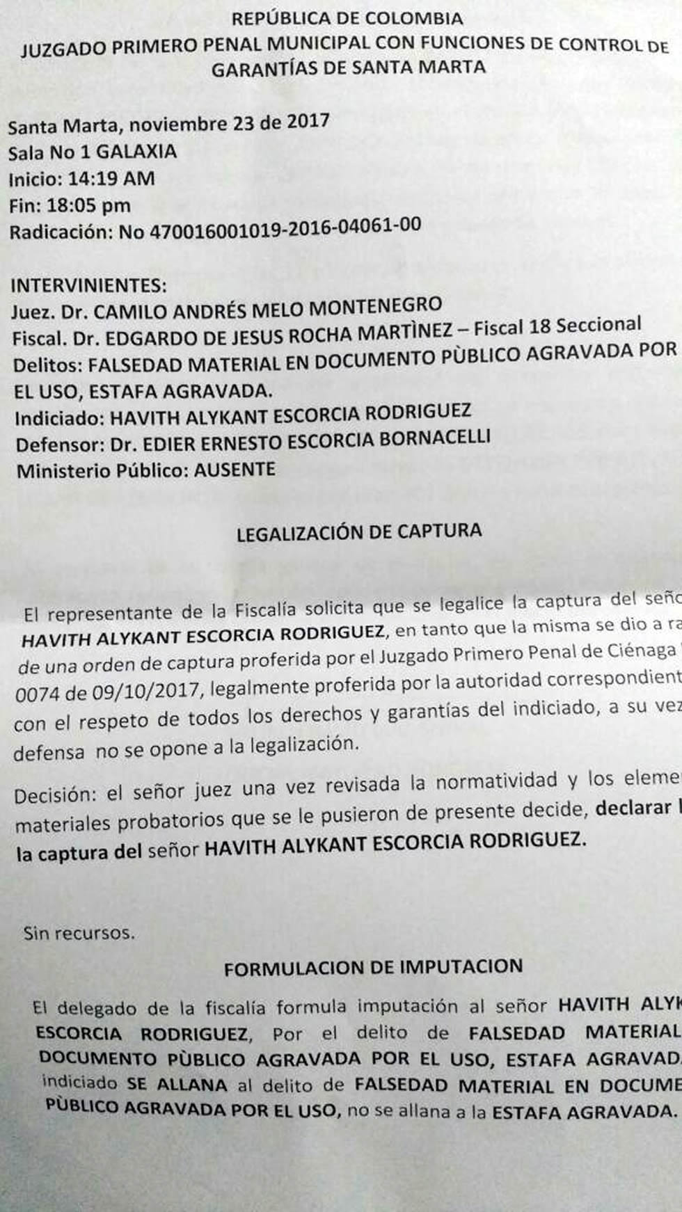 Documento. 