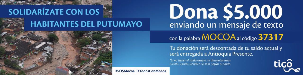 Las donaciones por código SMS han sido una opción para canalizar ayudas en Mocoa.