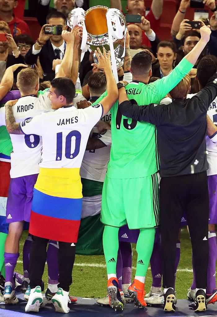 El colombiano celebró el triunfo.