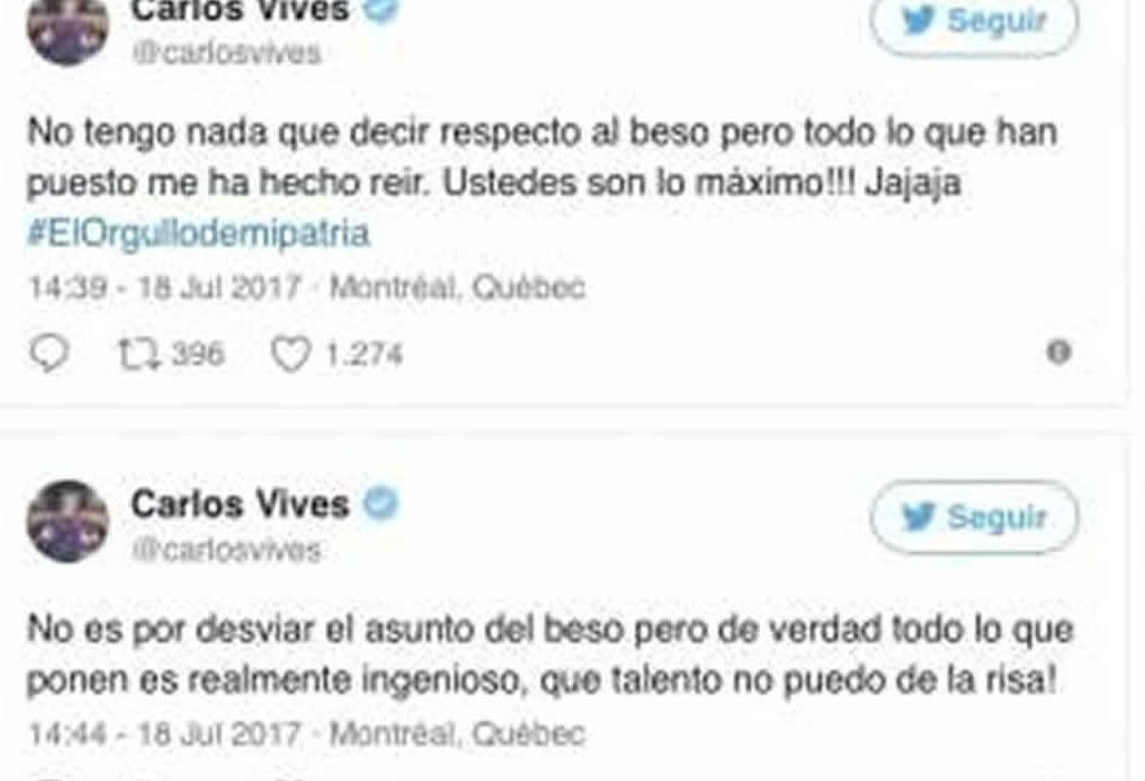 Comentarios del cantante en su cuenta de Twitter que fueron eliminados.