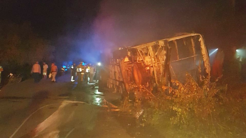 El accidente se presentó en la madrugada de hoy.