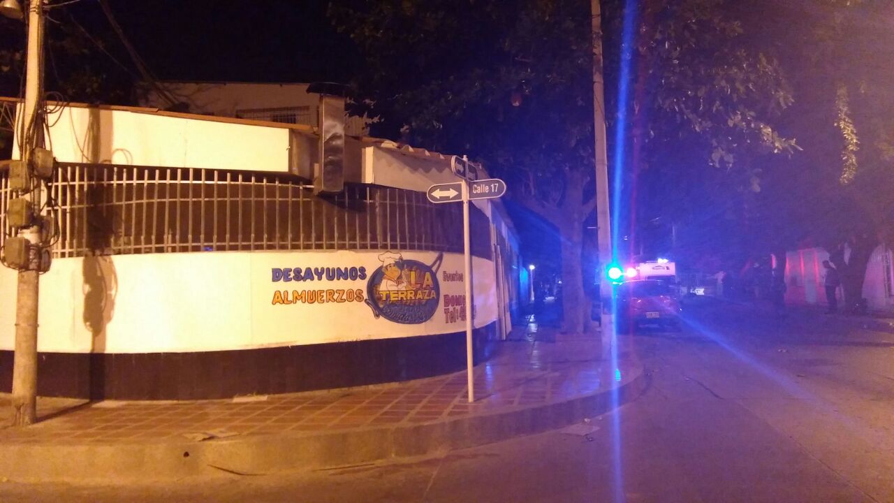 Restaurante La Terraza, al cual pretendían atracar la noche de este lunes.