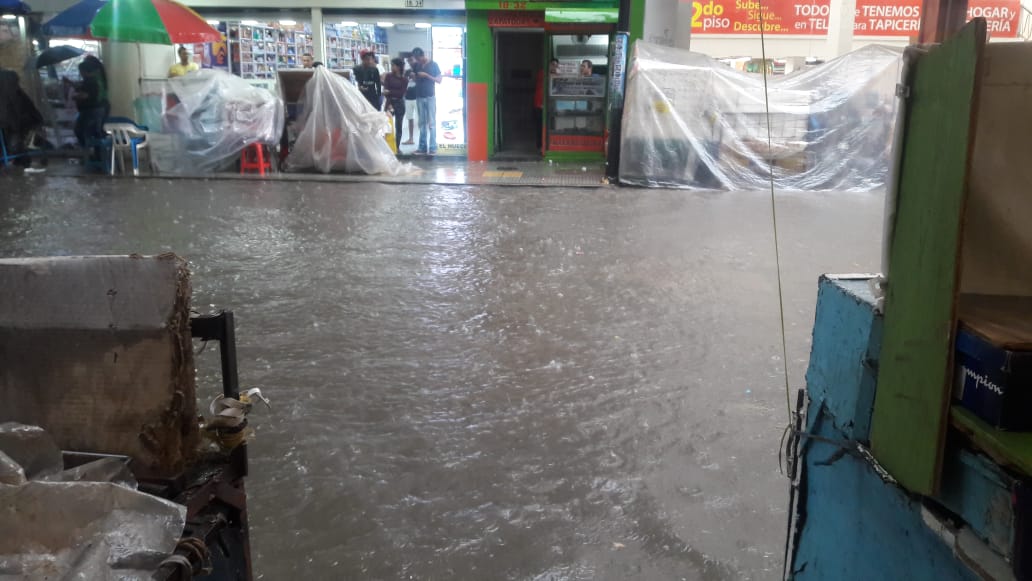 Las lluvias hicieron desaparecer los andenes de la carrera 5 o Avenida Campo Serrano.