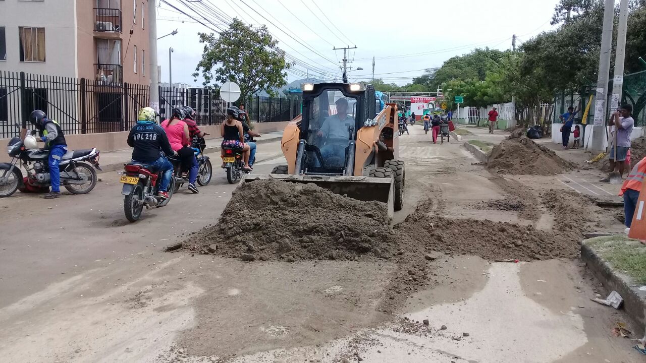 Trabajos realizados por la Essmar, para retirar sedimento.