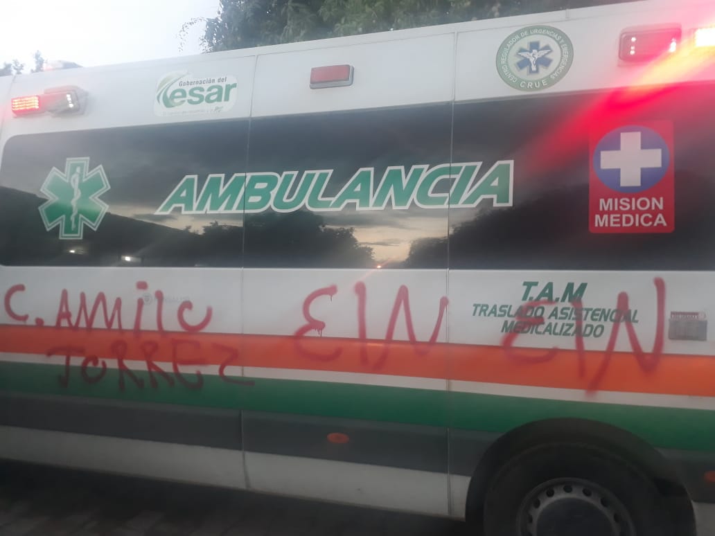 Una ambulancia fue marcada 