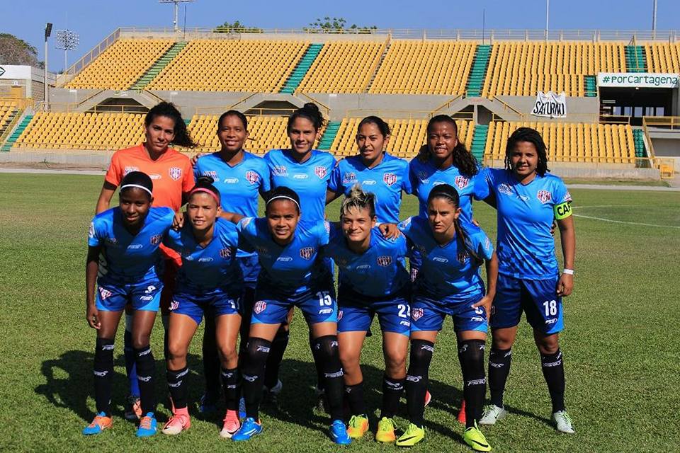 Formación titular del Unión femenino contra Real Cartagena.