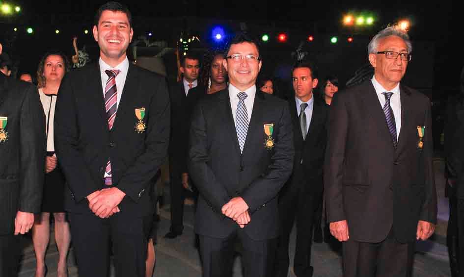 Luis Miguel Cotes y Carlos Caicedo en sus épocas de gobernantes entre 2012 y 2015. 