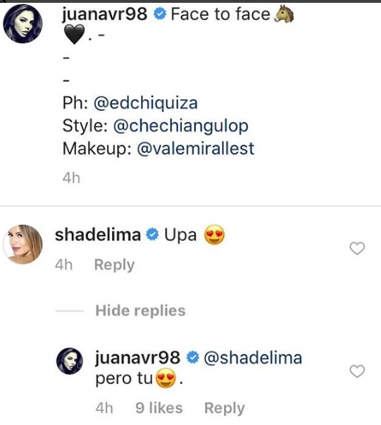 Shannon no solo interactúa con el jugador a través de Instagram, pues hace lo propio con la hermana de este, Juana Valentina.