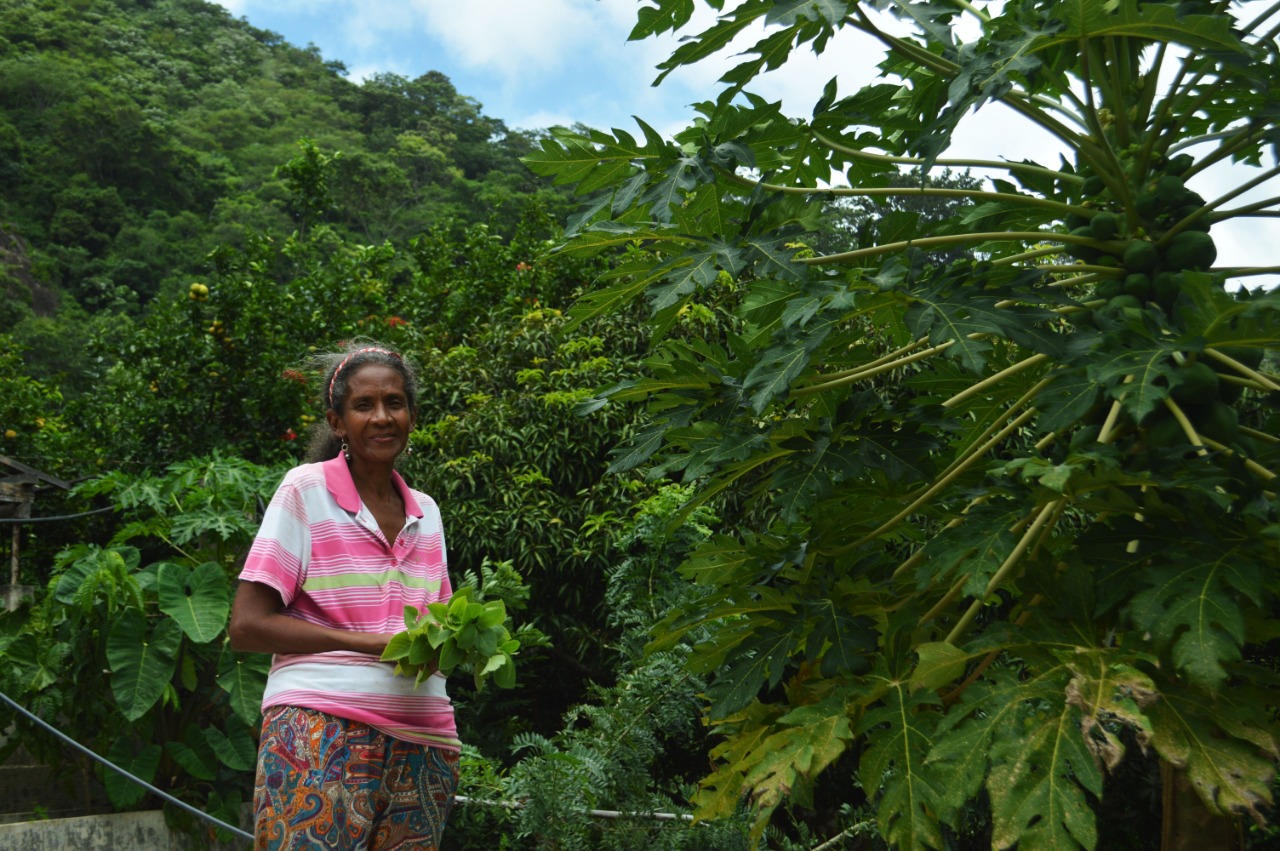 La lideresa Maritza Leiva, en su finca en zona rural de Santa Marta.