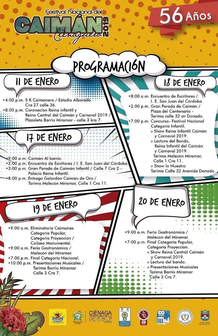Programación del Festival del Caimán Cienaguero