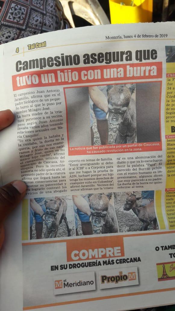 La imagen del periódico circula en Whatsapp y fue verificada por Seguimiento.co: sí la publicó el Propio, en Montería.