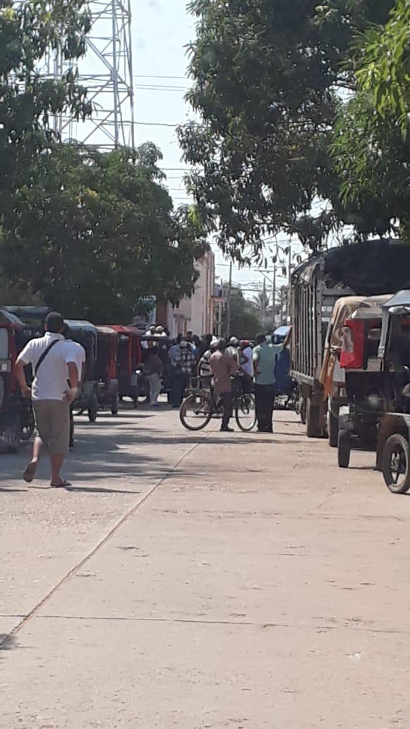 La situación fue controlada por la Policía. 