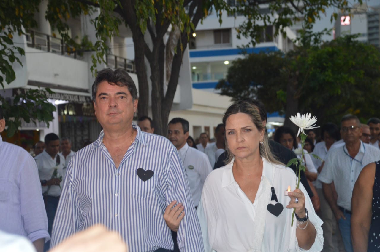 El presidente del Grupo Daabon, Manuel Julián Dávila, encabezó la dolora manifestación.