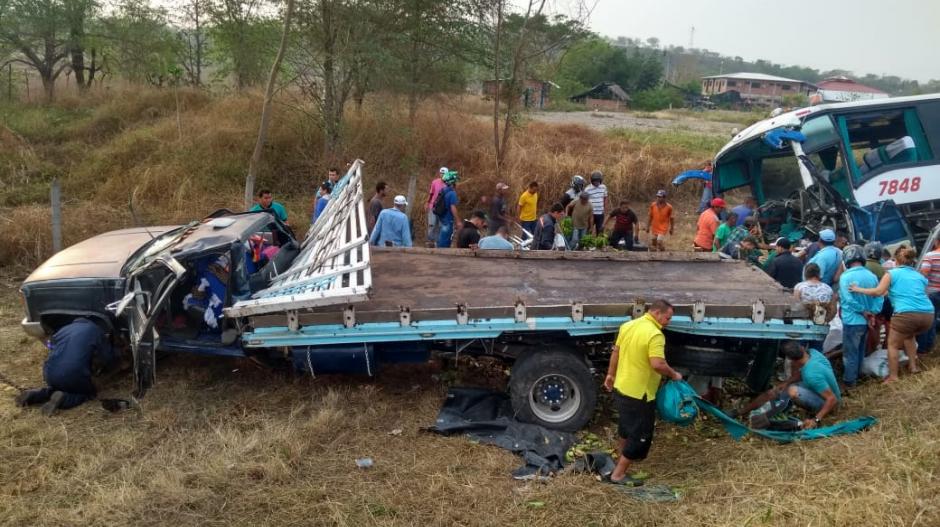 Otra imagen del accidente.