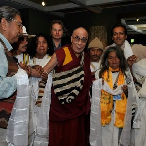 El mamo Jacinto con el Dalai Lama. 