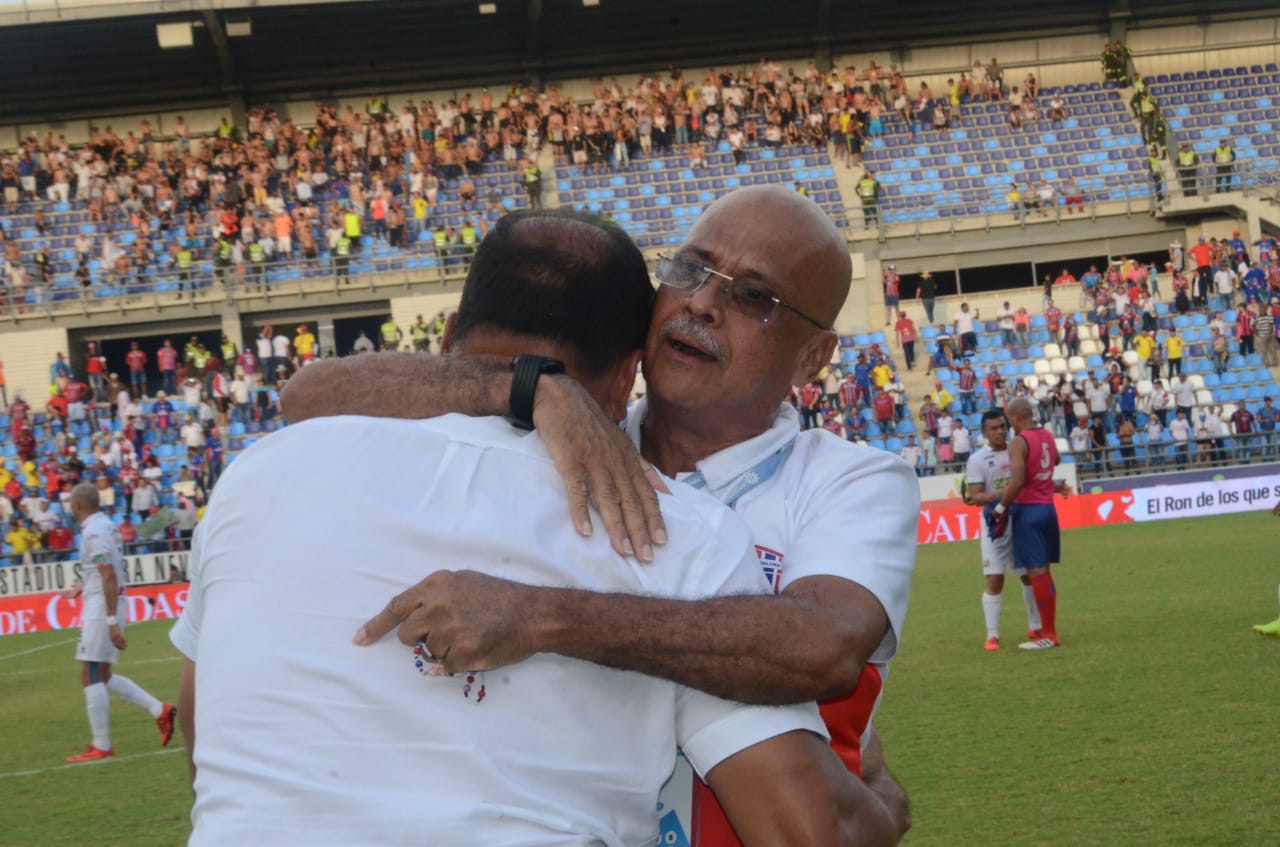 Al final del partido, todo fue festejo para los hombre del onceno bananero.