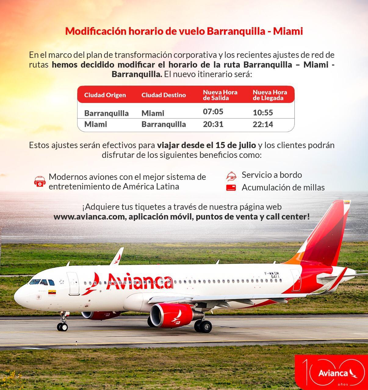 Comunicado de Avianca