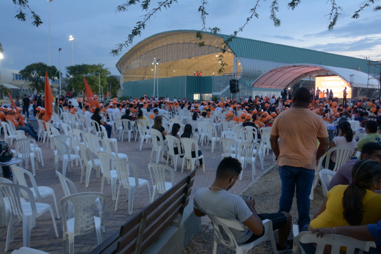 Panorama de la concentración en Santa Marta.