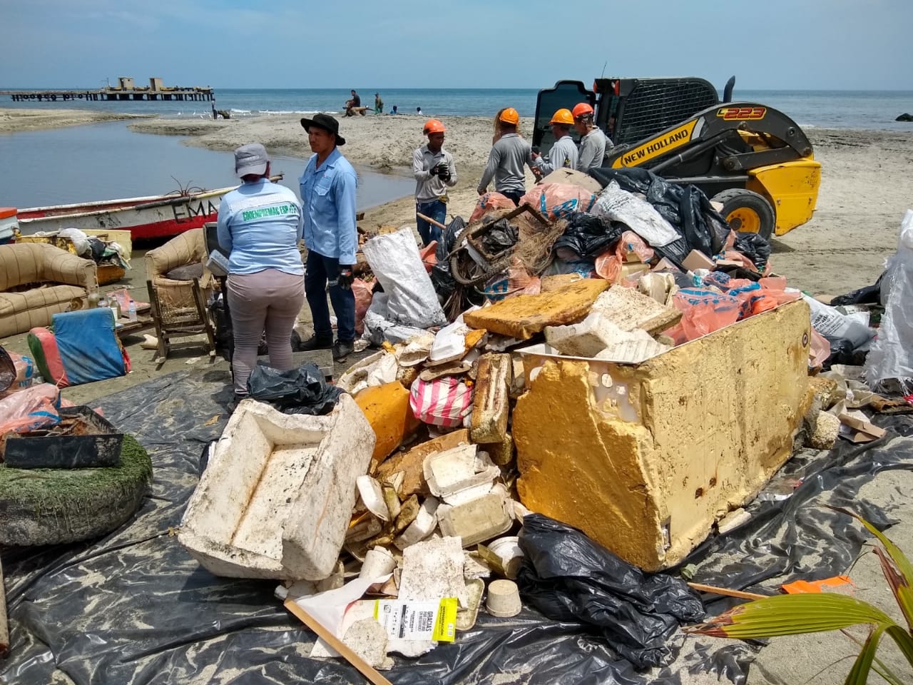 Residuos sacados este sábado 8 de junio de 2019 en la Playatón en Los Cocos
