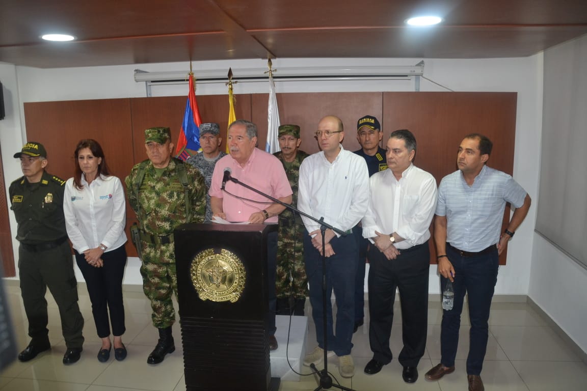 El Ministro de Defensa se reunió con las autoridades de Santa Marta y el Magdalena.