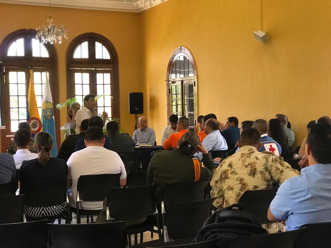 Reunión de los organismos que hacen parte del Consejo Municipal de Gestión del Riesgo