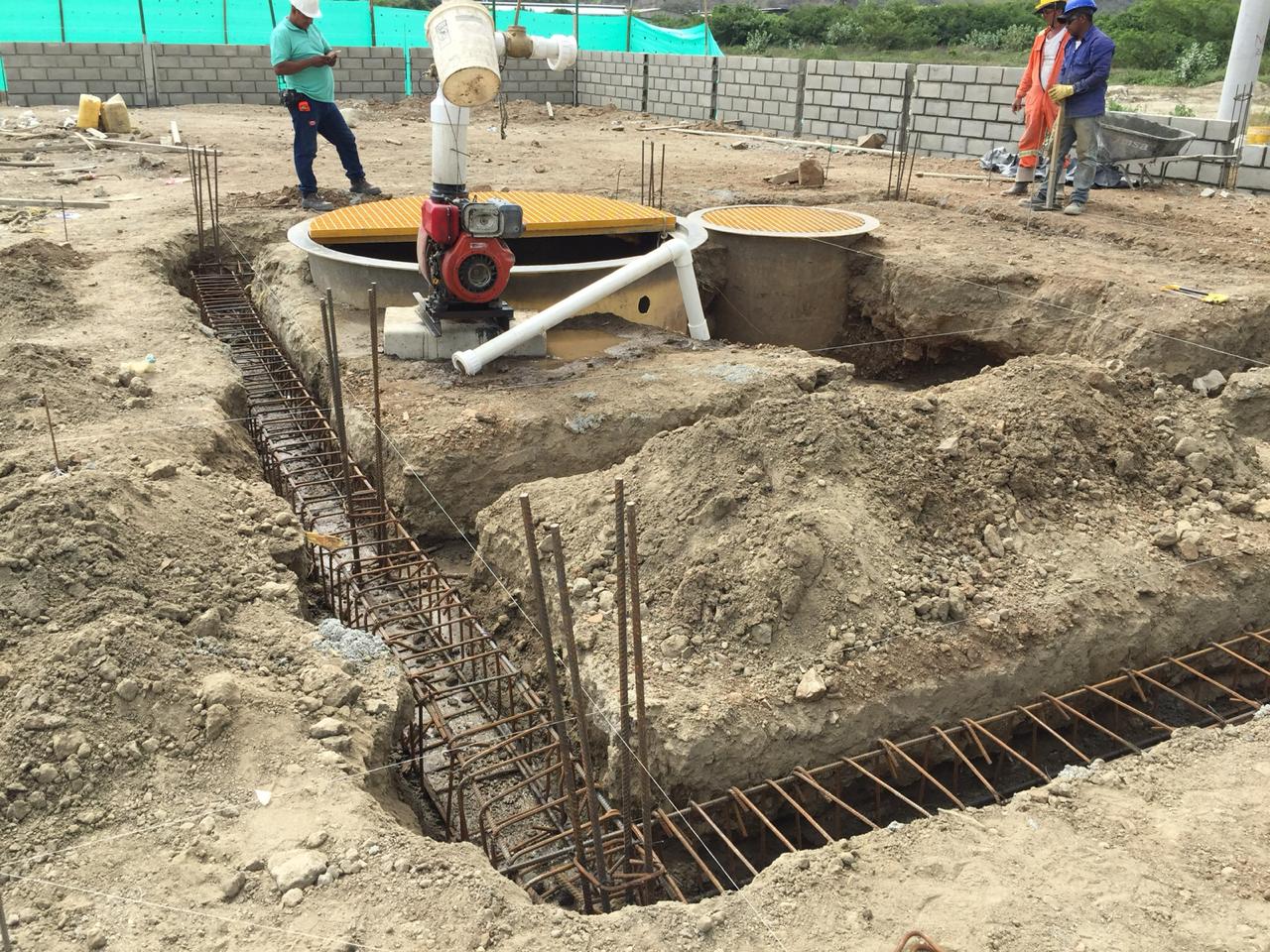 Obras en la Estación de Bombeo de Agua Residuales -Ebar- de Bureche se encuentran, según la Alcaldía, en un 50%.