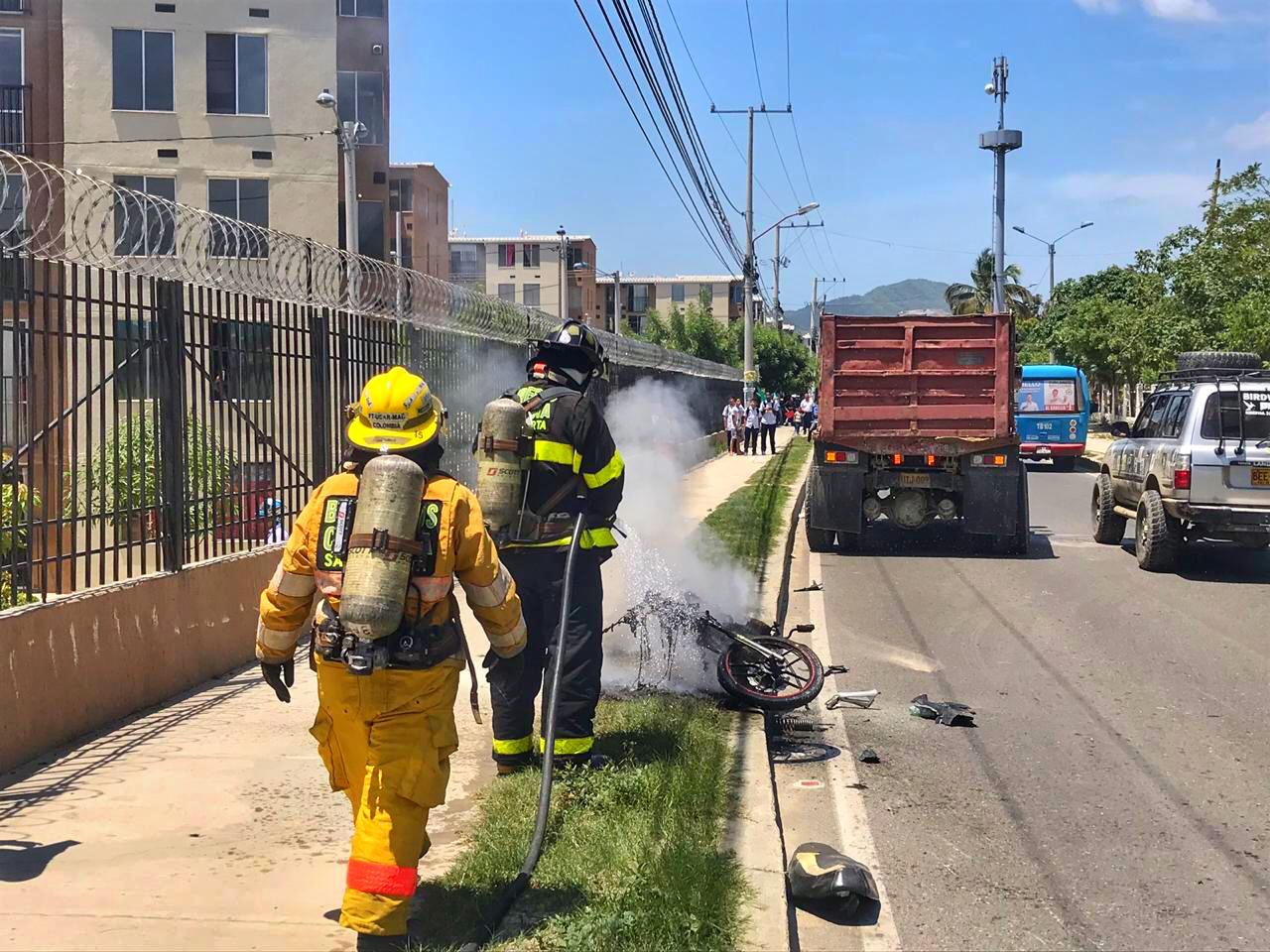 El cuerpo de Bomberos atendió el hecho. 