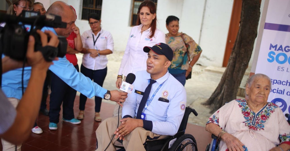 Edgar Yanes cuando prestaba servicio de vigilancia en la Gobernación