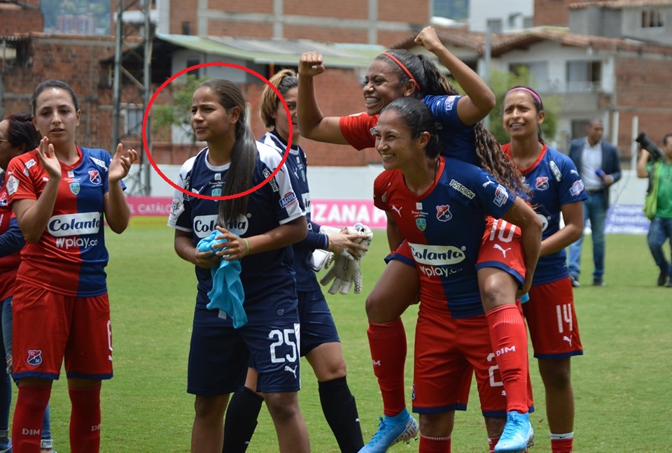 Valeria, después del partido de semifinal contra el Huila.