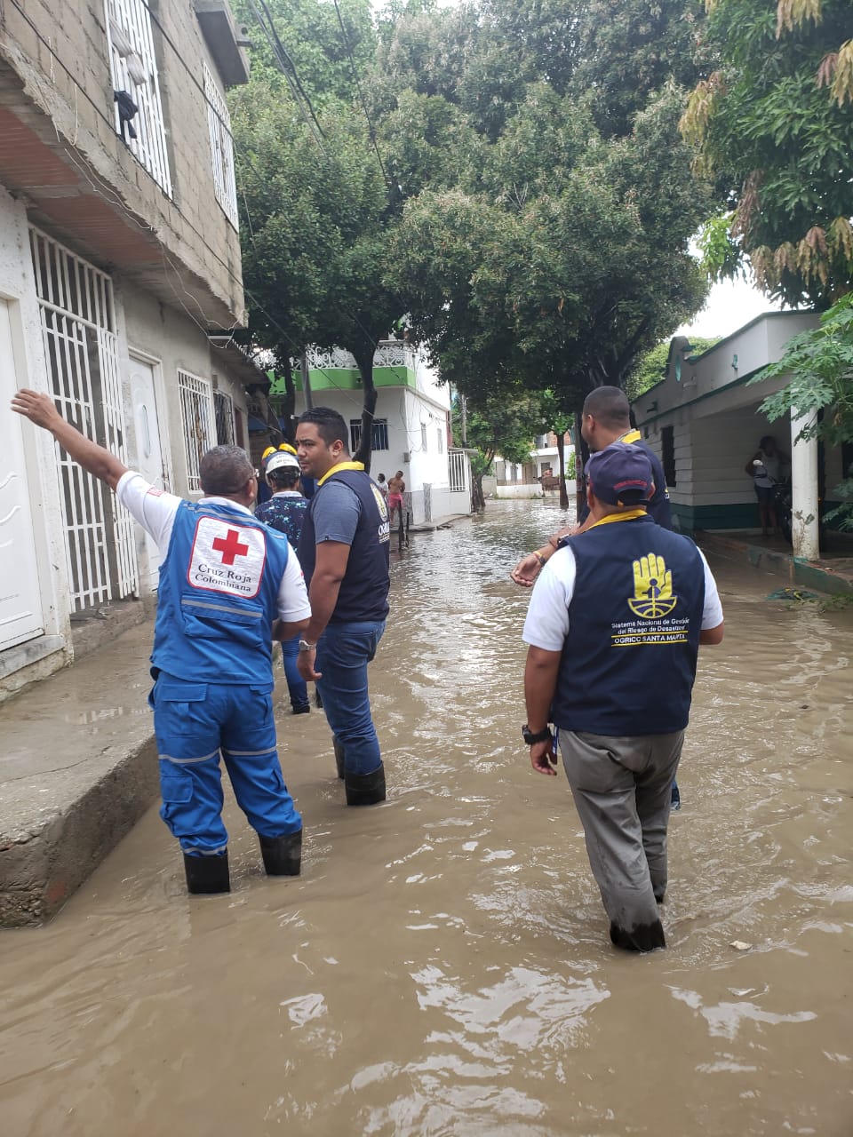 Barrio afectado por las lluvias. 