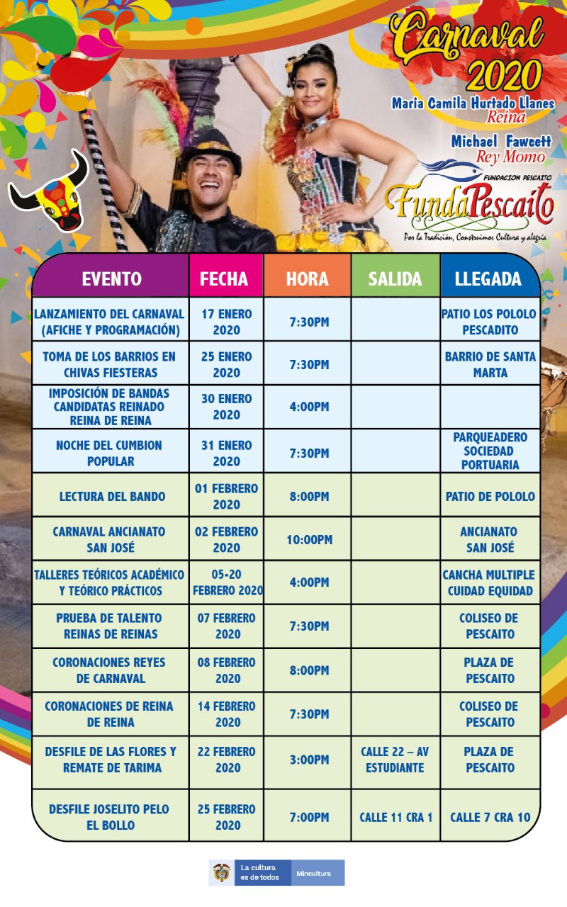 Programación del Carnaval.