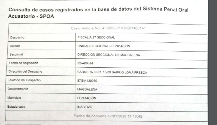 El concejal de Aracataca tiene una denuncia en su contra por presunta violación.