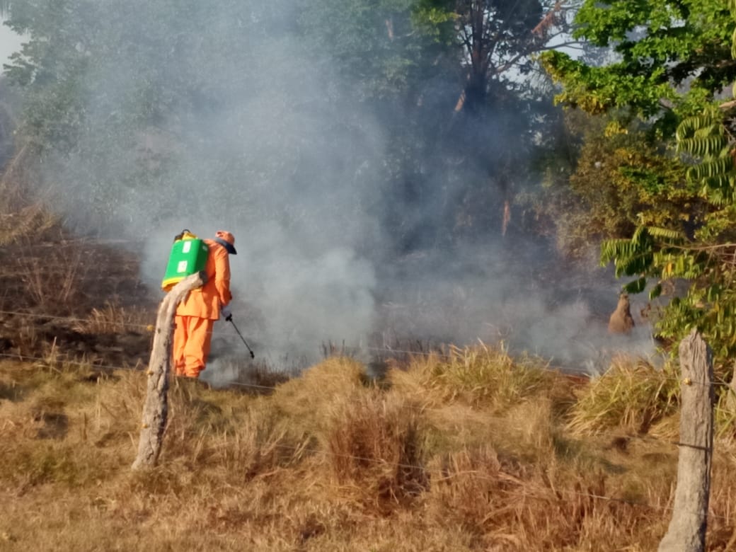 Incendio forestal en Guamal