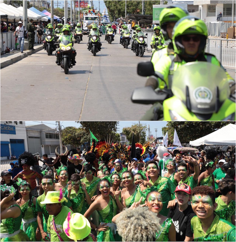 La Policía encabezó el desfile